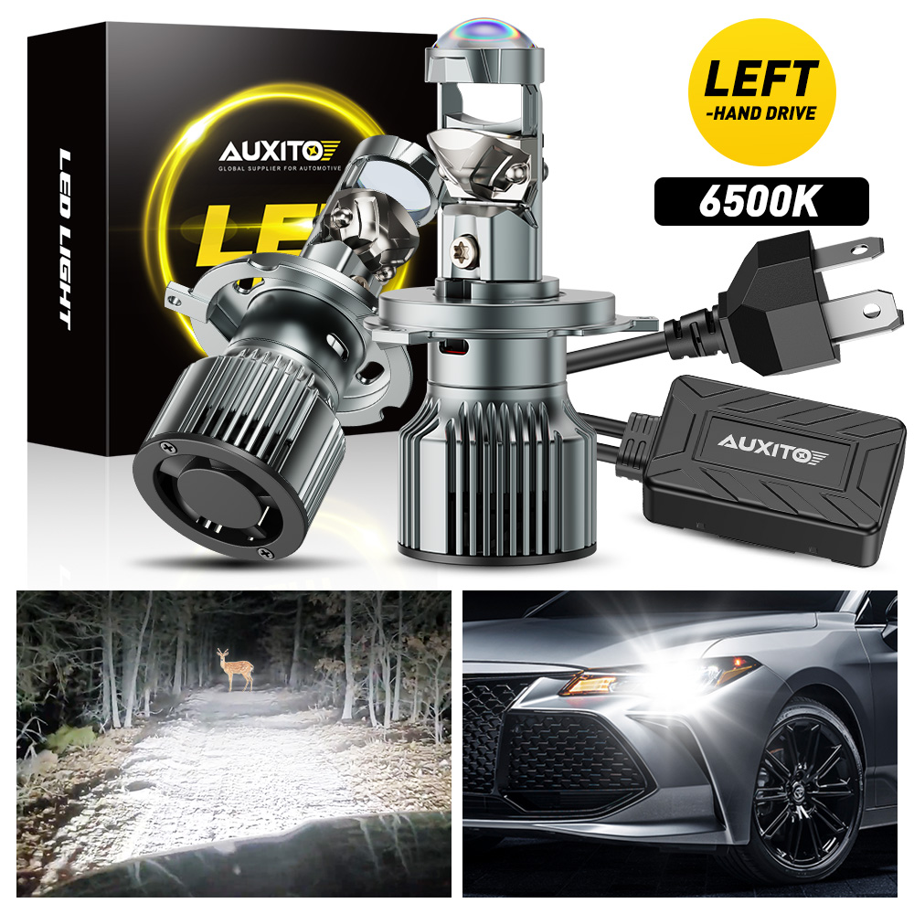 Universal Motorcycle Led Headlight Projector - 2 Pezzi AUXITO Canbus H4 LED