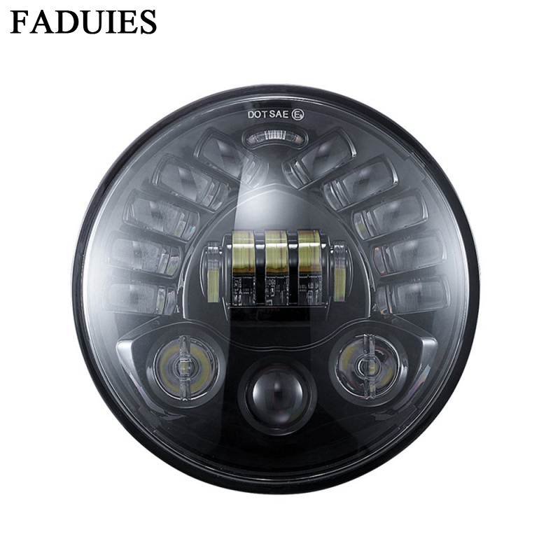 Universal Motorcycle Led Headlight Projector - Faro a LED Rotondo Adattivo da