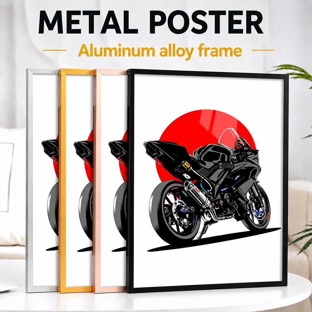 Riding Gear - Poster in metallo alluminio con cornice