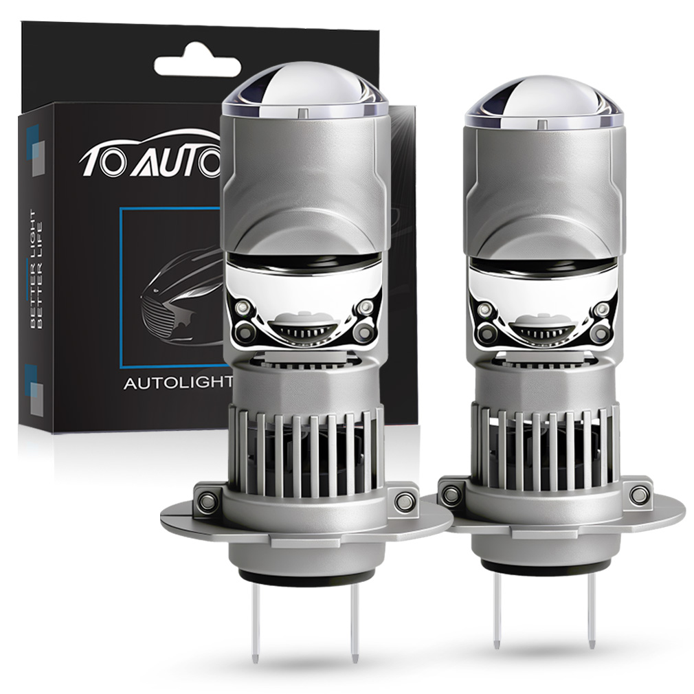 Universal Motorcycle Led Headlight Projector - Faro LED H7 con Lente Proiettore